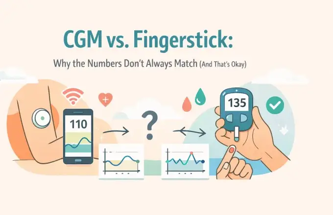 CGM vs. Fingerstick: Why the Numbers Don’t Always Match (And That’s Okay)