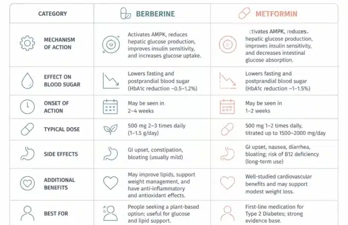 Berberine vs Metformin: What the Evidence Shows